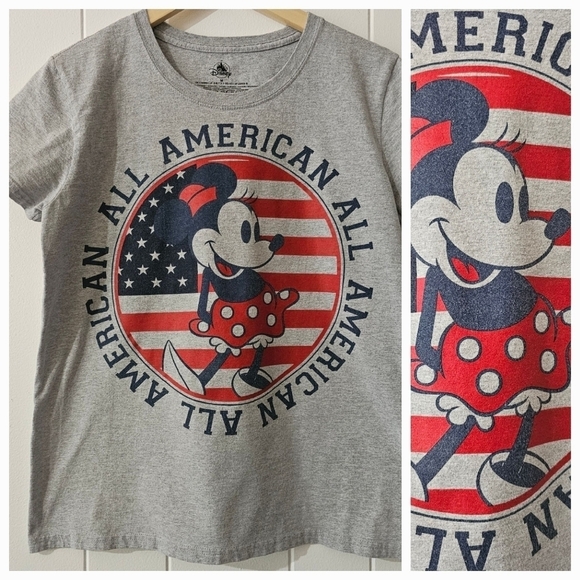 Disney Tops - Disney Minnie Mouse All American Short Sleeve Graphic TShirt Size M